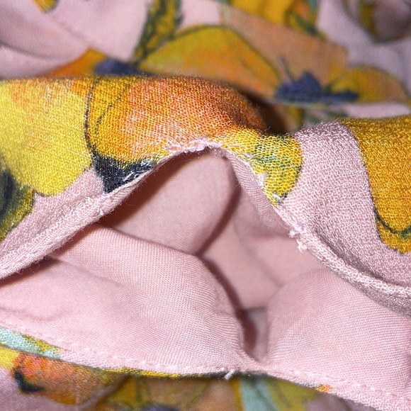 FREE PEOPLE PINK FLORAL BELL SLEEVE Tehran  DRESS - Picture 5 of 6